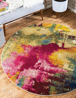 Colorful Abstract Multi-colored Soft Area Rug