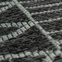 Black Grey Outdoor Rug Modern Ethnic pattern