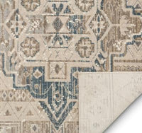Beige Vintage Abstract Geometric Soft Area Rug