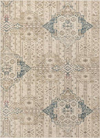 Beige Vintage Abstract Geometric Soft Area Rug