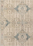 Beige Vintage Abstract Geometric Soft Area Rug