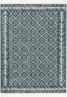 Moroccan Geometric Shag Light Blue Soft Area Rug