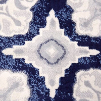 Geometric Navy Blue Gray Ivory Soft Area Rugs