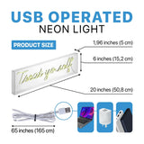 Charles Yo Self 20" Contemporary Glam Acrylic Box USB Operated LED Neon Light, Yellow - 1 Bulb