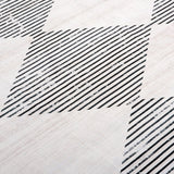 Contemporary Diamond Machine Washable Area Rug