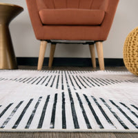 Contemporary Diamond Machine Washable Area Rug