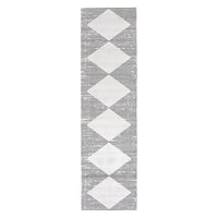 Contemporary Diamond Machine Washable Area Rug