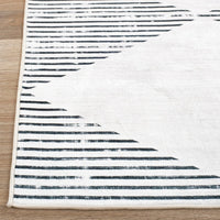 Contemporary Diamond Machine Washable Area Rug