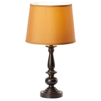 22 inch Bronze Finish Coffee Fabric Shades Table Lamp (Set of 2)