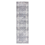 Distressed Transitional Border Machine Washable Area Rug