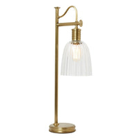 Douille Table Lamp with glass in Antique Brass By Lucas McKearn