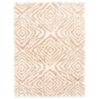 Agadir Ivory Tan Abstract Casual Soft Shag