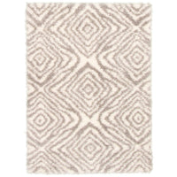Agadir Ivory Tan Abstract Casual Soft Shag