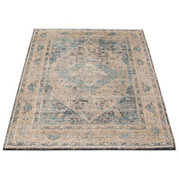 Grey Blue Bijar Casual Soft Area Rug
