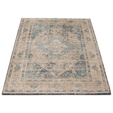 Grey Blue Bijar Casual Soft Area Rug