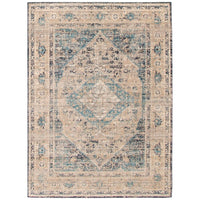 Grey Blue Bijar Casual Soft Area Rug