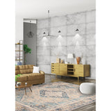 Grey Blue Bijar Casual Soft Area Rug