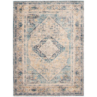 Grey Blue Bijar Casual Soft Area Rug