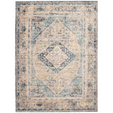 Grey Blue Bijar Casual Soft Area Rug