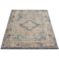 Grey Blue Bijar Casual Soft Area Rug