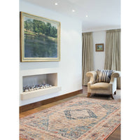 Grey Blue Bijar Casual Soft Area Rug