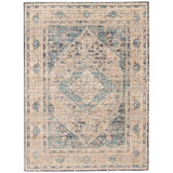 Grey Blue Bijar Casual Soft Area Rug