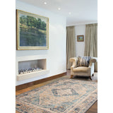 Grey Blue Bijar Casual Soft Area Rug