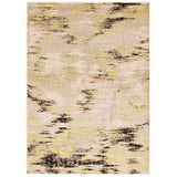 Abstract Ivory Green Casual Soft Rug