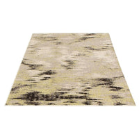 Abstract Ivory Green Casual Soft Rug