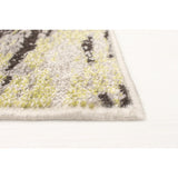 Abstract Ivory Green Casual Soft Rug