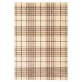 Plaid Cream Casual Soft Rug