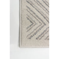 Ivory Geometric Casual Soft Rug