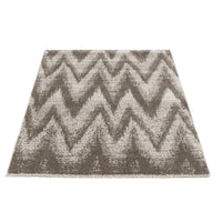 Grey Zig Zag Casual Soft Rug