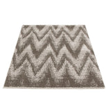 Grey Zig Zag Casual Soft Rug