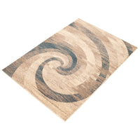 Abstract Ivory Brown Casual Soft Rug