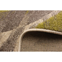 Abstract Ivory Brown Casual Soft Rug