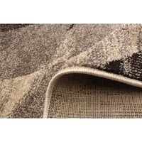 Abstract Ivory Brown Casual Soft Rug