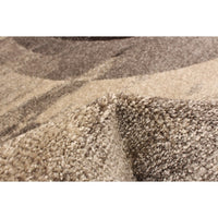 Abstract Ivory Brown Casual Soft Rug