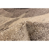 Abstract Ivory Brown Casual Soft Rug
