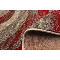 Abstract Ivory Brown Casual Soft Rug