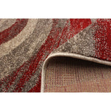 Abstract Ivory Brown Casual Soft Rug