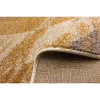 Abstract Ivory Brown Casual Soft Rug