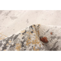 Abstract Light Grey Multi Casual Soft Rug