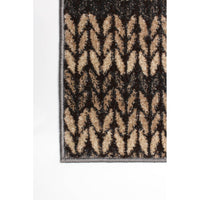 Chocolate Tan Zig Zag Casual Soft Rug