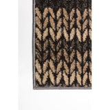 Chocolate Tan Zig Zag Casual Soft Rug
