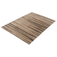 Chocolate Tan Zig Zag Casual Soft Rug