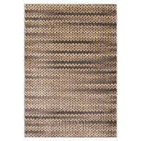 Chocolate Tan Zig Zag Casual Soft Rug