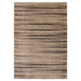 Chocolate Tan Zig Zag Casual Soft Rug