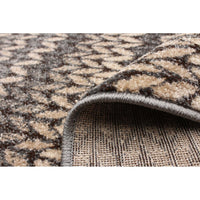 Chocolate Tan Zig Zag Casual Soft Rug