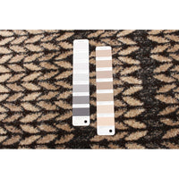 Chocolate Tan Zig Zag Casual Soft Rug